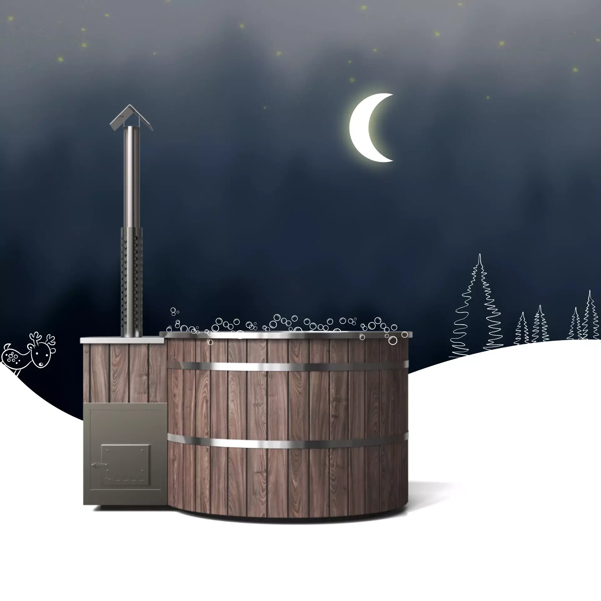 EDELSTAHLWANNEN | DUNKEL HOLZ DEKOR | XSPA EDELSTAHLWANNEN | DUNKEL HOLZ DEKOR | XSPA